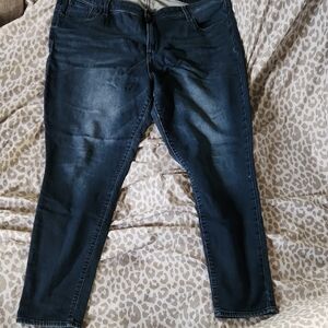 Old Navy Blue Skinny Jeans Rockstar Mid-Rise Size 18